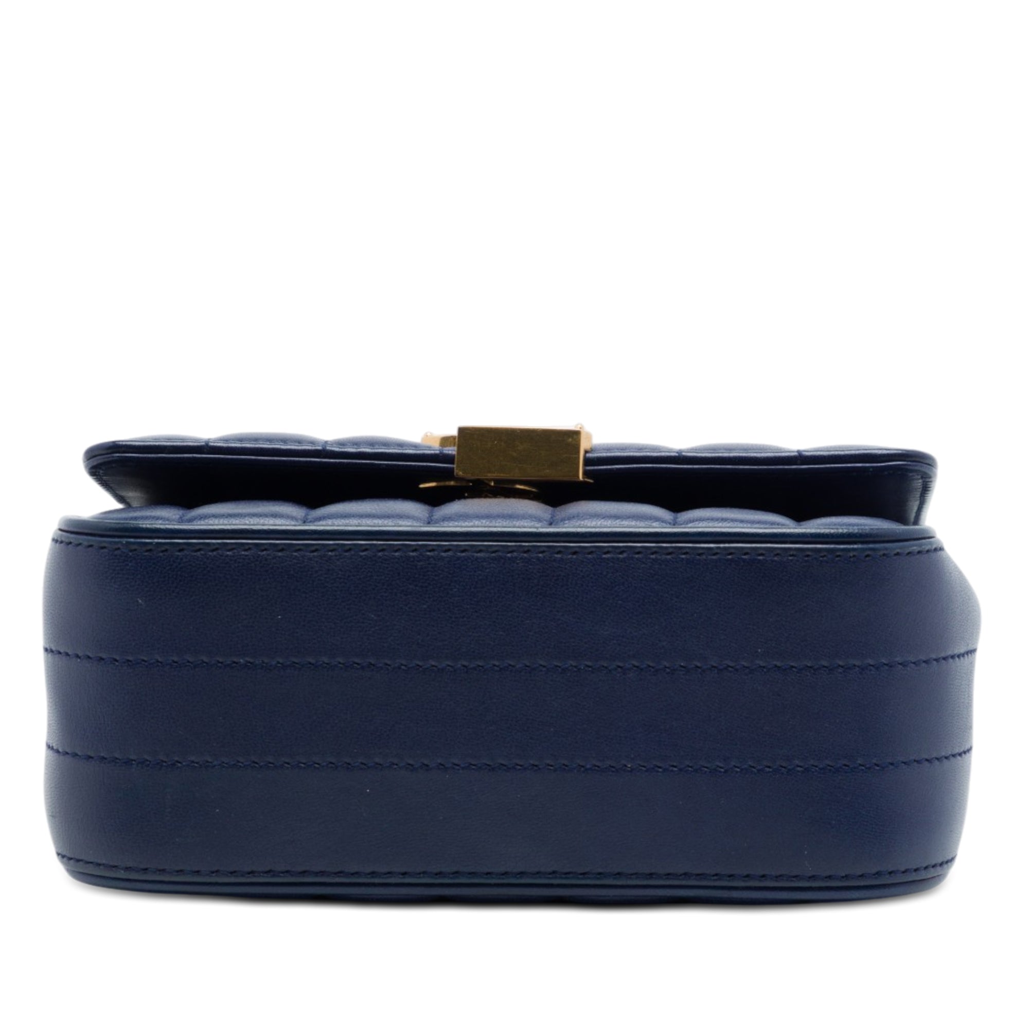 Saint Laurent Vicky Small Crossbody Piel Cordero Azul