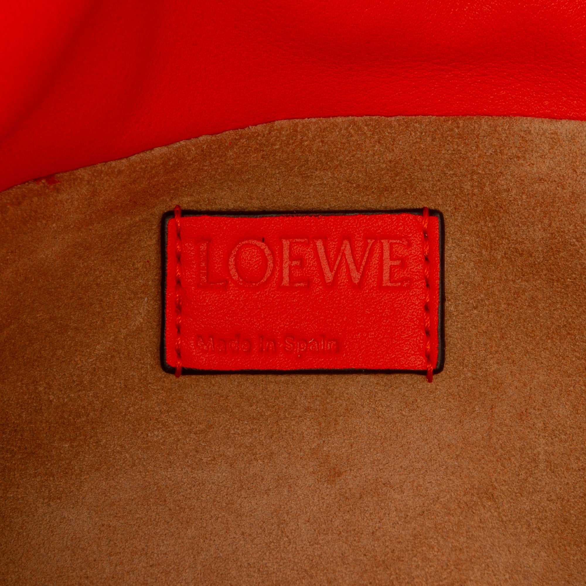 Loewe Mini Flamenco Knot Clutch Chain Nappa Orange